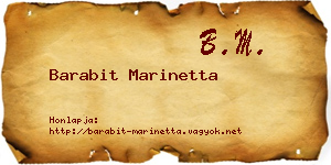 Barabit Marinetta névjegykártya